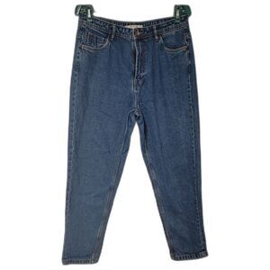 Zara TRF Mom Jeans Sz 8 High‎ Waist Tapered Denim